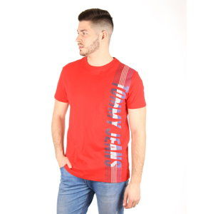 Tommy Hilfiger pánské červené tričko Vertical - S (683)